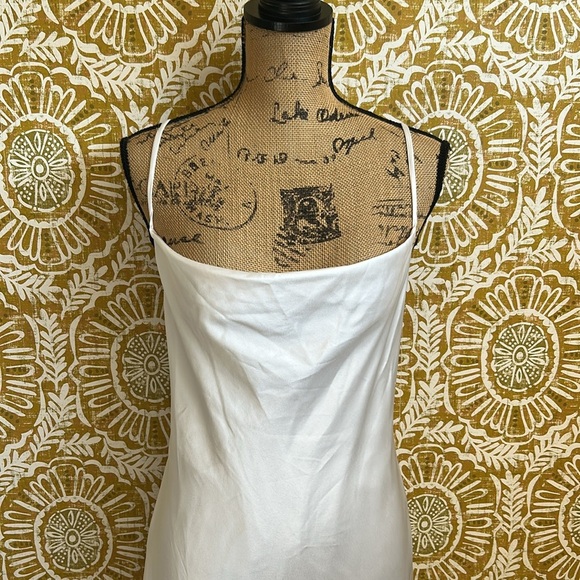 Show Me Your MuMu Verona Cowl Neck Slip Midi Dress in Ivory Luxe Satin Size M - Picture 7 of 14